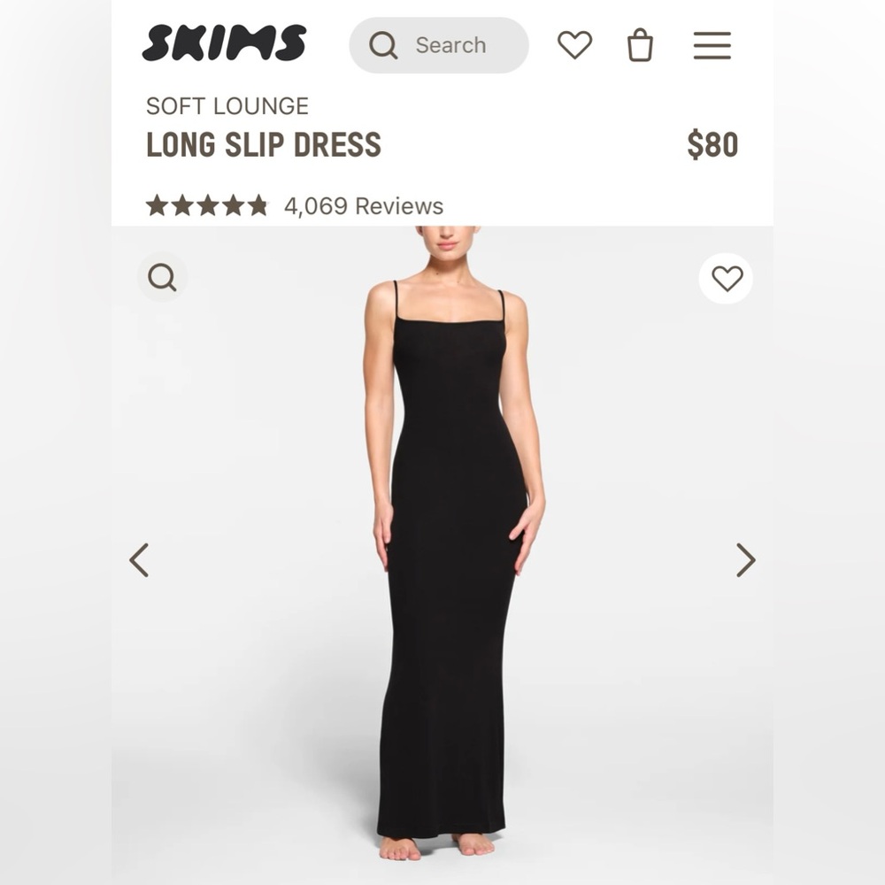 Skims Soft Lounge slip dress long
